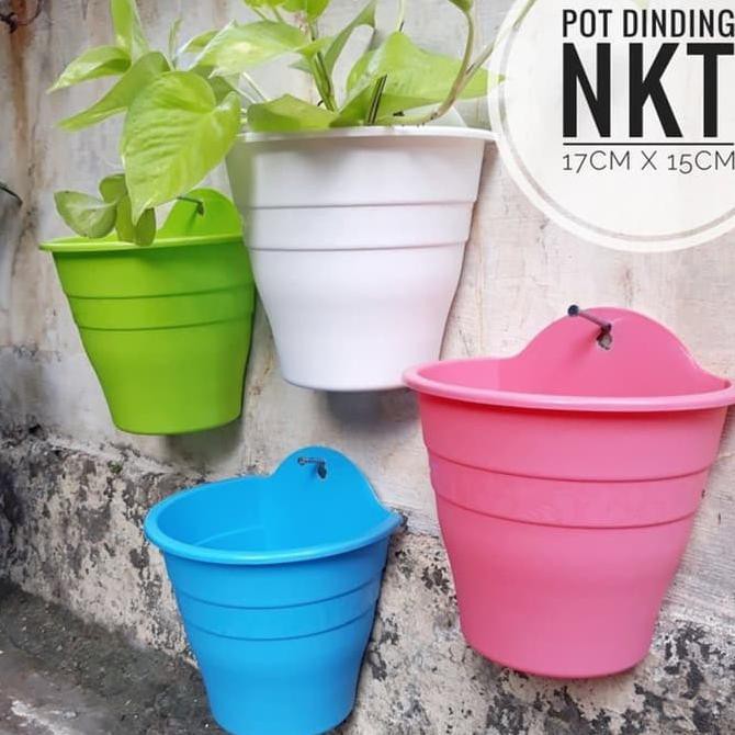 (Flash Sale) Pot Gantung Tempel Dinding Tanaman - Pink <