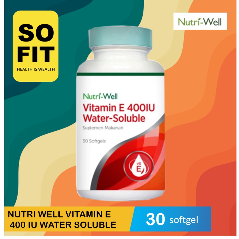 Nutriwell Vitamin E 400 IU Water-Soluble 30s / Nutri-Well