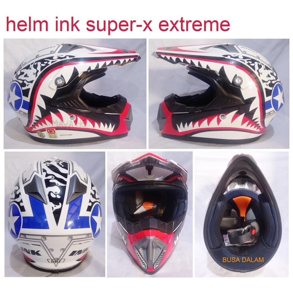Helm INK Super X Corak Original INK Full Face