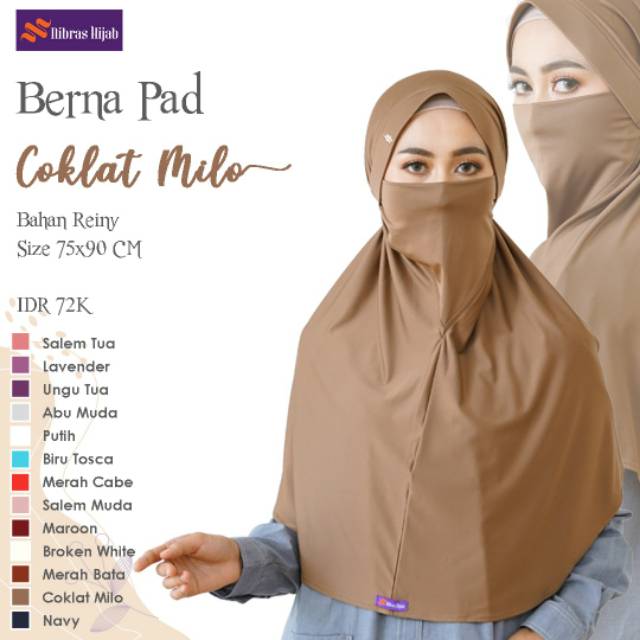 HIJAB MASKER BERNA PAD BY NIBRAS ORI