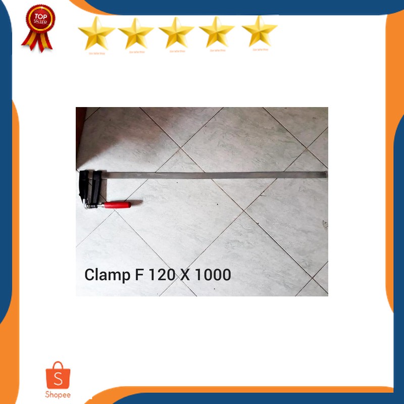 Limited Edition Clamp F 1000 x 120mm catok kayu 100cm model klasik lama gagang kayu merah 1meter