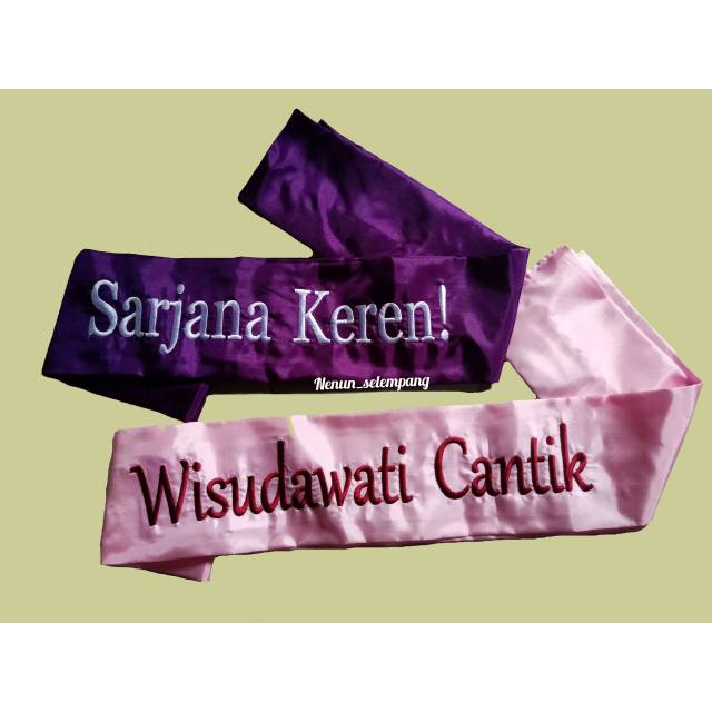Sash/ Selempang wisuda murah ready sarjana keren wisudawati cantik