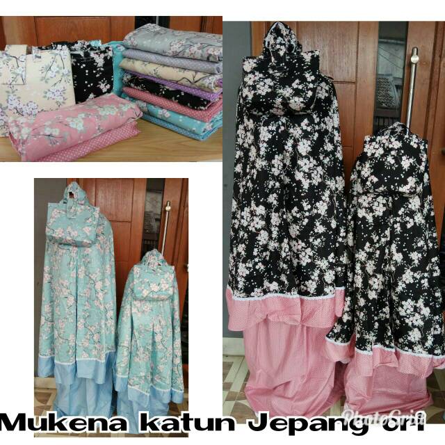Mukena Katun jepang premium Ori japan Design Jumbo