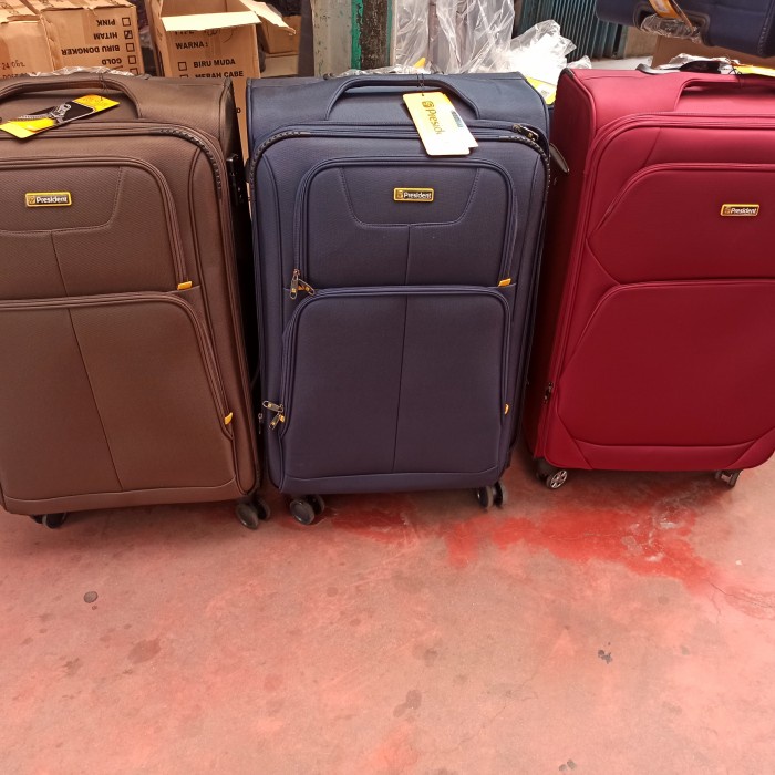 Koper - Tas Koper President 28 Inch Bagasi Besar Bahan Kanvas Nylon Travel