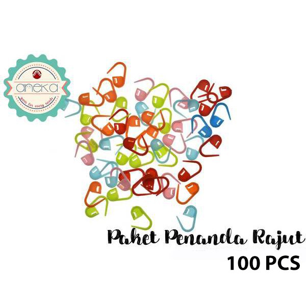 [PAKET] - Penanda Rajut / Locking Stitch Marker / Peniti Plastik 100 pcs - ANK