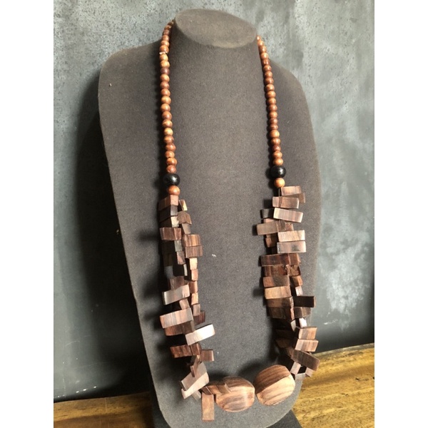 Necklace kalung kayu bandul 2