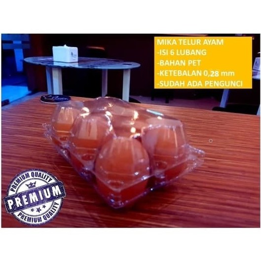 Mika telur isi 6/egg tray/tray telur sudah ada pengunci