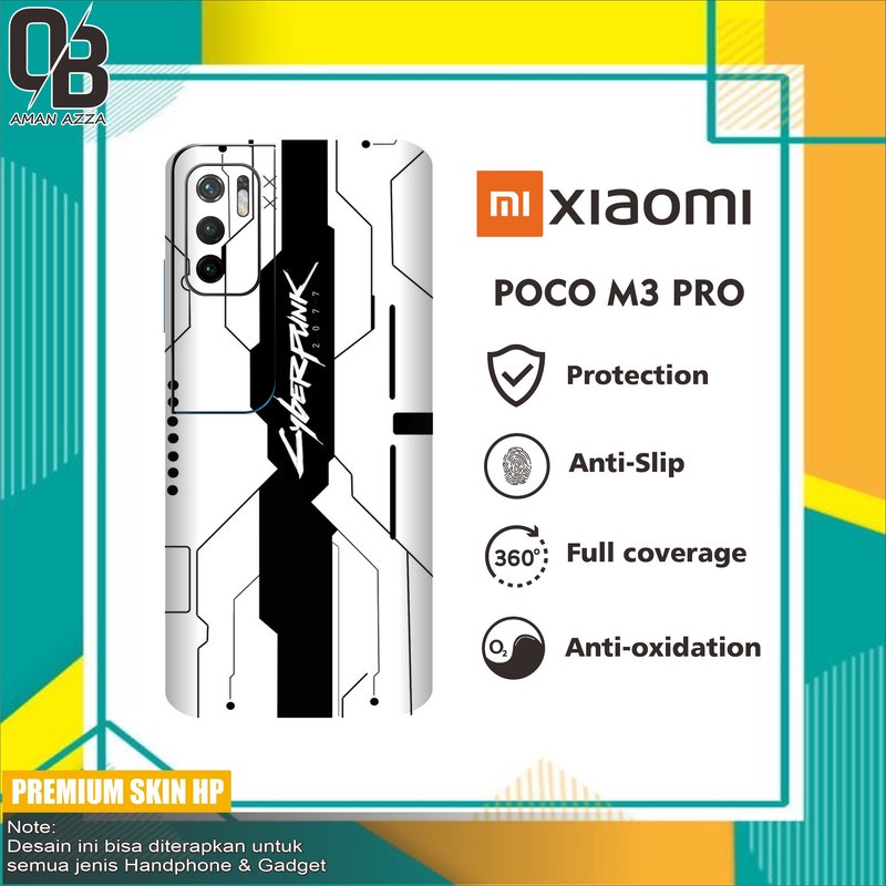 2pcs GARSKIN HANDPHONE XIAOMI POCO M3 PRO CYBERPUNK