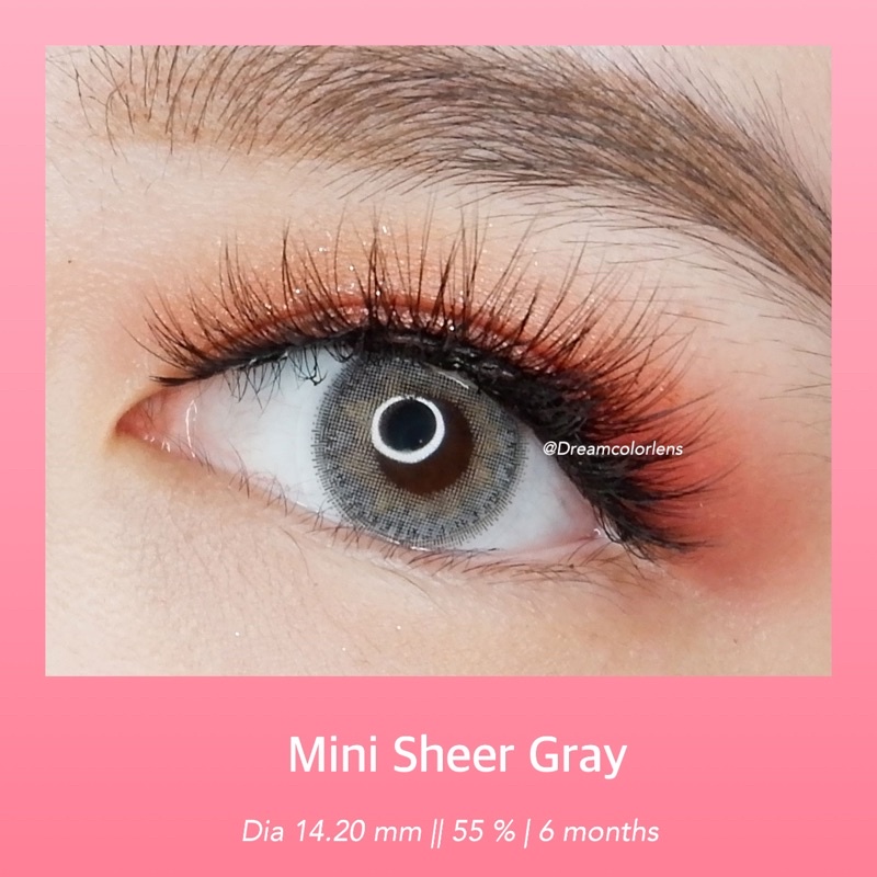 Softlens Kitty Kawaii Mini Sheer Gray / Grey / Abu Normal Minus Beda Minus