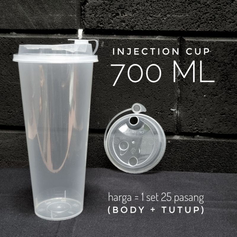 Jual Gelas Injection Gelas Fore 700 Ml Body Dan Tutup 700ml Shopee Indonesia 7495