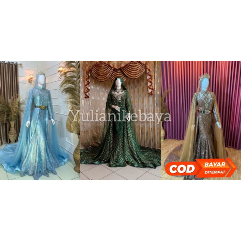 TERBARU//GAUN SLIM BATIK PRADA MEWAH BEREKOR//BAJU BATIK//GAUN