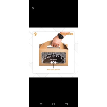 

box lebaran isi 4 toples mika motif lebaran/box are us satuan