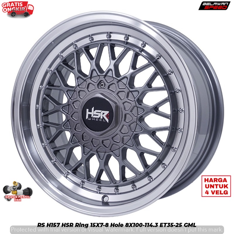 VELEK RACING-VELG CELONG MOBIL HONDA JAZZ RING 15 HSR RS R15 UNTUK YARIS AVANZA XENIA AGYA VIOS CITY
