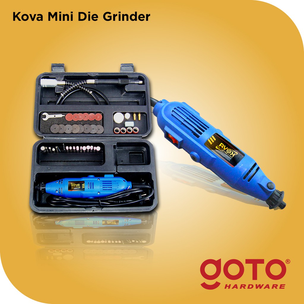 Kova X-40 Blue Mini Die Grinder Gerinda Bor Listrik Mini Set Turner