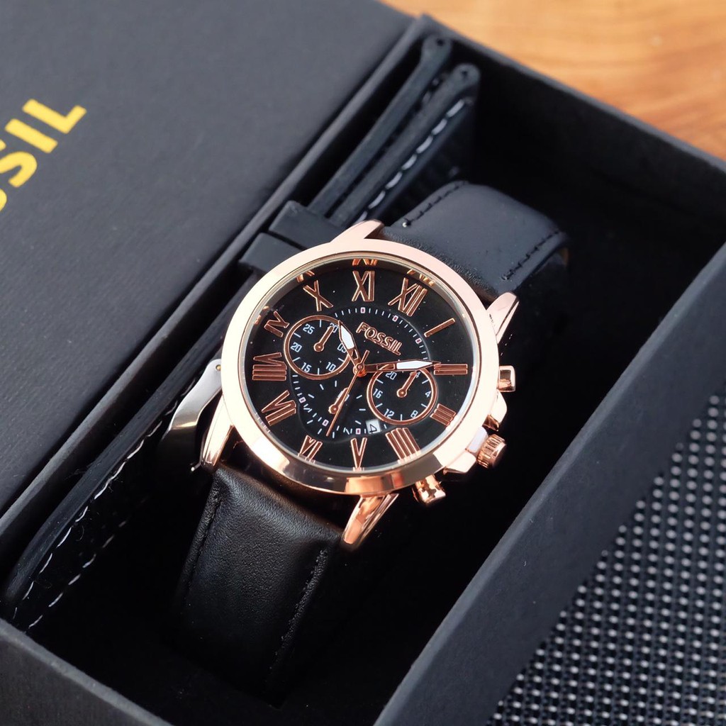 Jam Tangan Pria Wanita Analog Merk Branded Super Tanggal Kulit Fullset 2