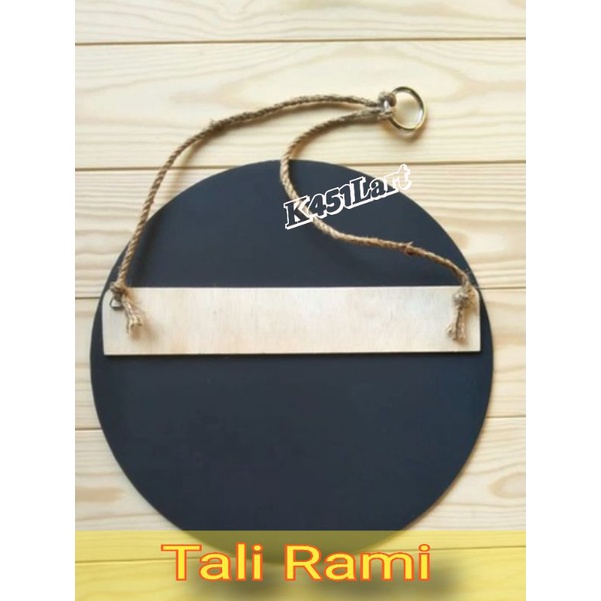 Cermin Gantung Tali Rami D30cm/Cermin dinding gantung/Cermin Wastafel-Tali Rami