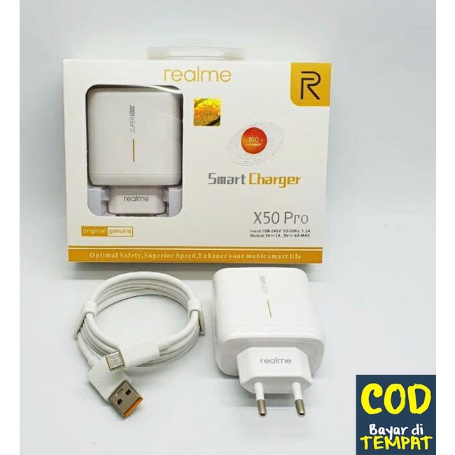 Promo Diskon Bayar Ditempat Charger Realme X50 pro Type C Smart Charger / Casan Super Fast Charging 