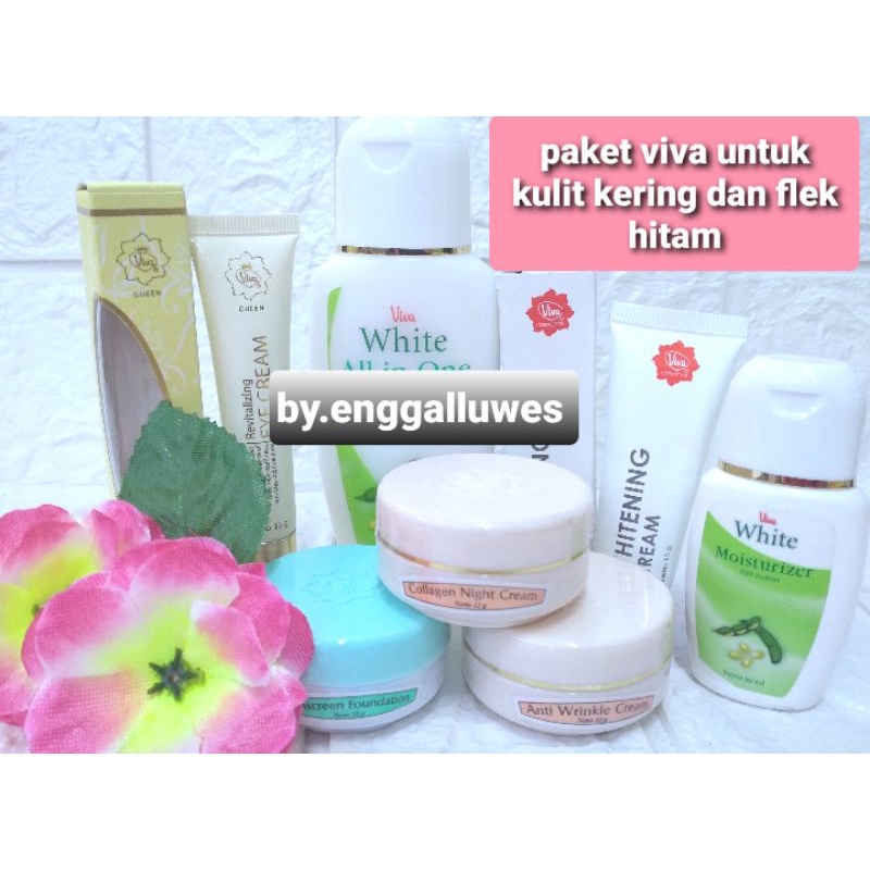 Paket viva|paket skincare viva untuk kulit kering dan flek hitam (sunscreen diganti spesial day)