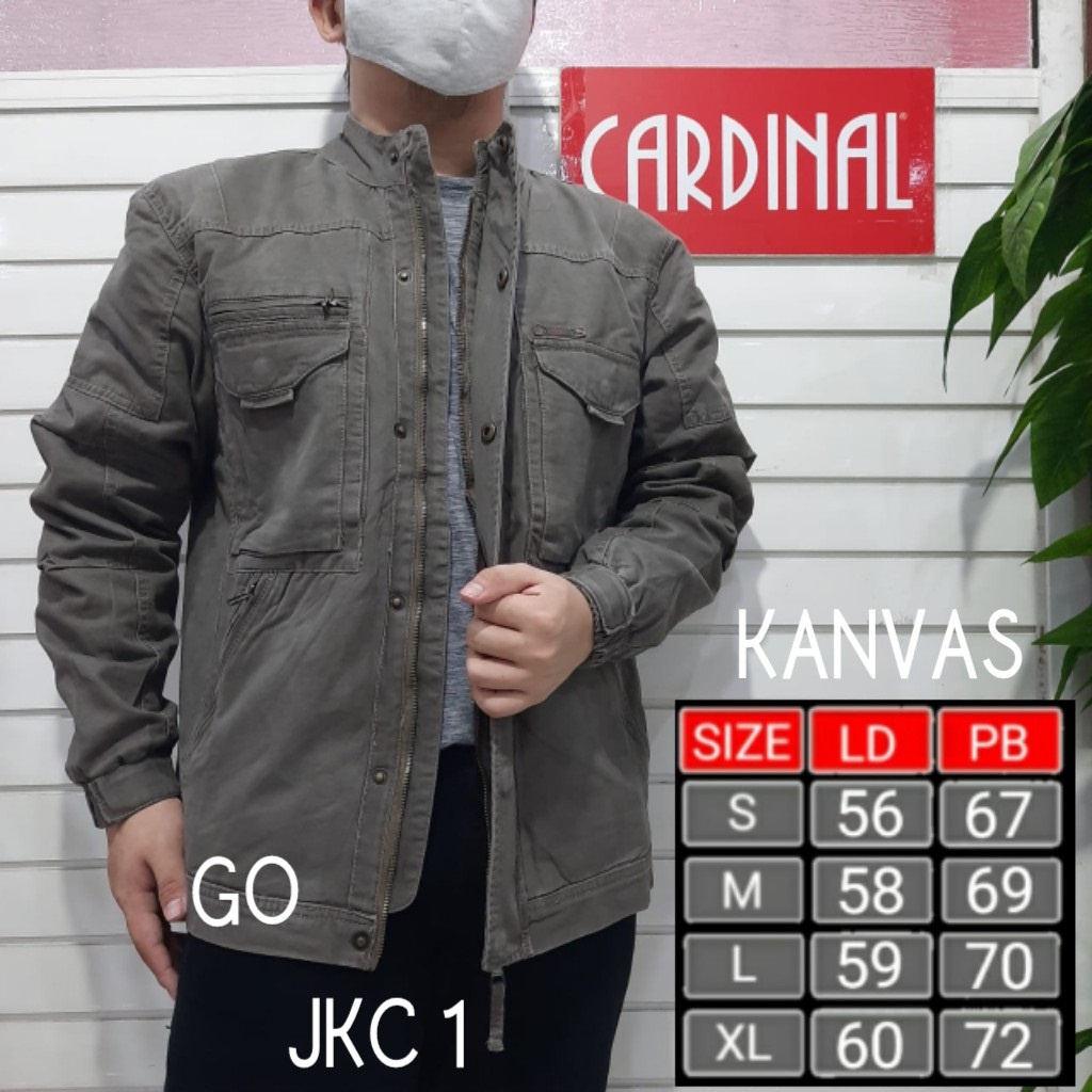 BB JKC CARDINAL JAKET KANVAS Cowok Casual Jaket Tebal Cowok Baru