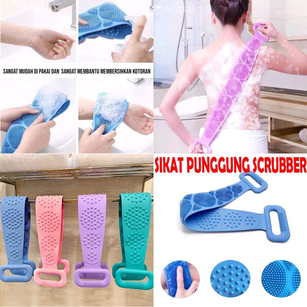 Alat penggosok punggung - pembersih punggung - silicone bath - alat mandi - penggosok punggung