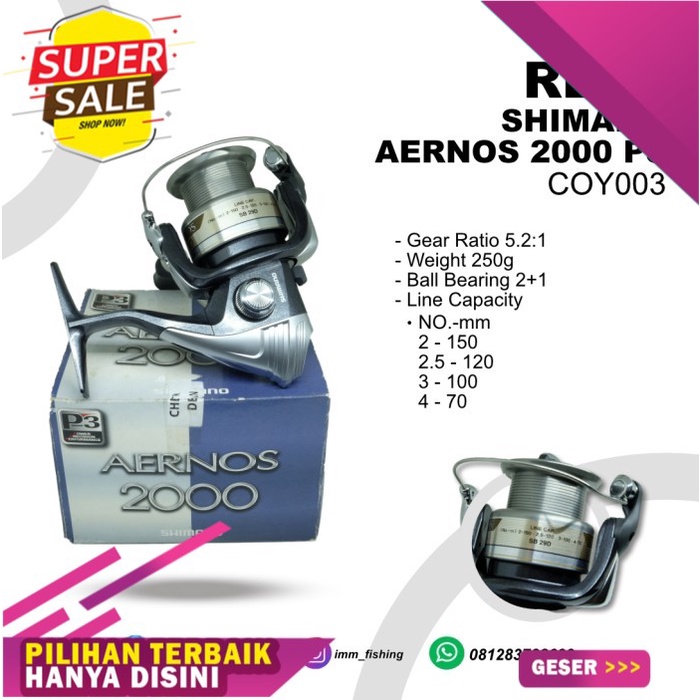 *Promo Murah* REEL SHIMANO AERNOS 2000 P3