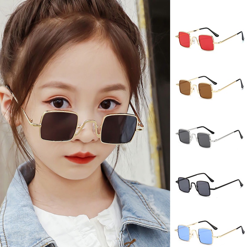 COD❤️Kacamata Hitam Anak Laki-laki Murah Cowok Cewek New Trend Fashion Korea Terbaru Bulat Cat High Quality Retro Sunglasses