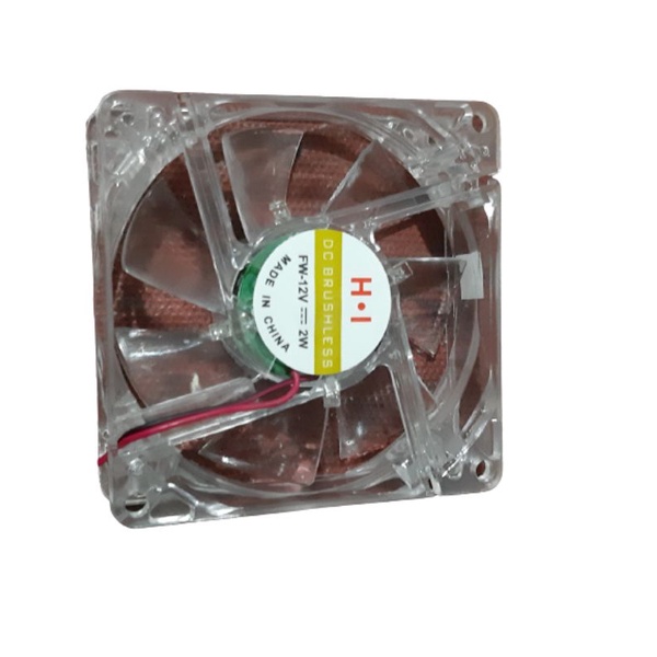 FAN CASING TRANSPARAN 8CM NYALA, FAN CPU NYALA 8CM / FAN CASING 8 CM BLACK