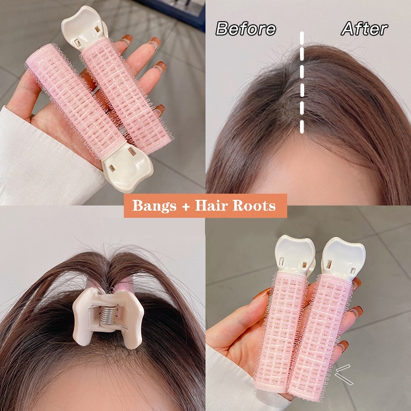 Hair Root Fluffy Clip Bangs Fixed Not To Hurt Hair Curling Irons Plastic Lazy Hair Fluffy Curling Curlers Magic Curling Tube Woman Hairpin