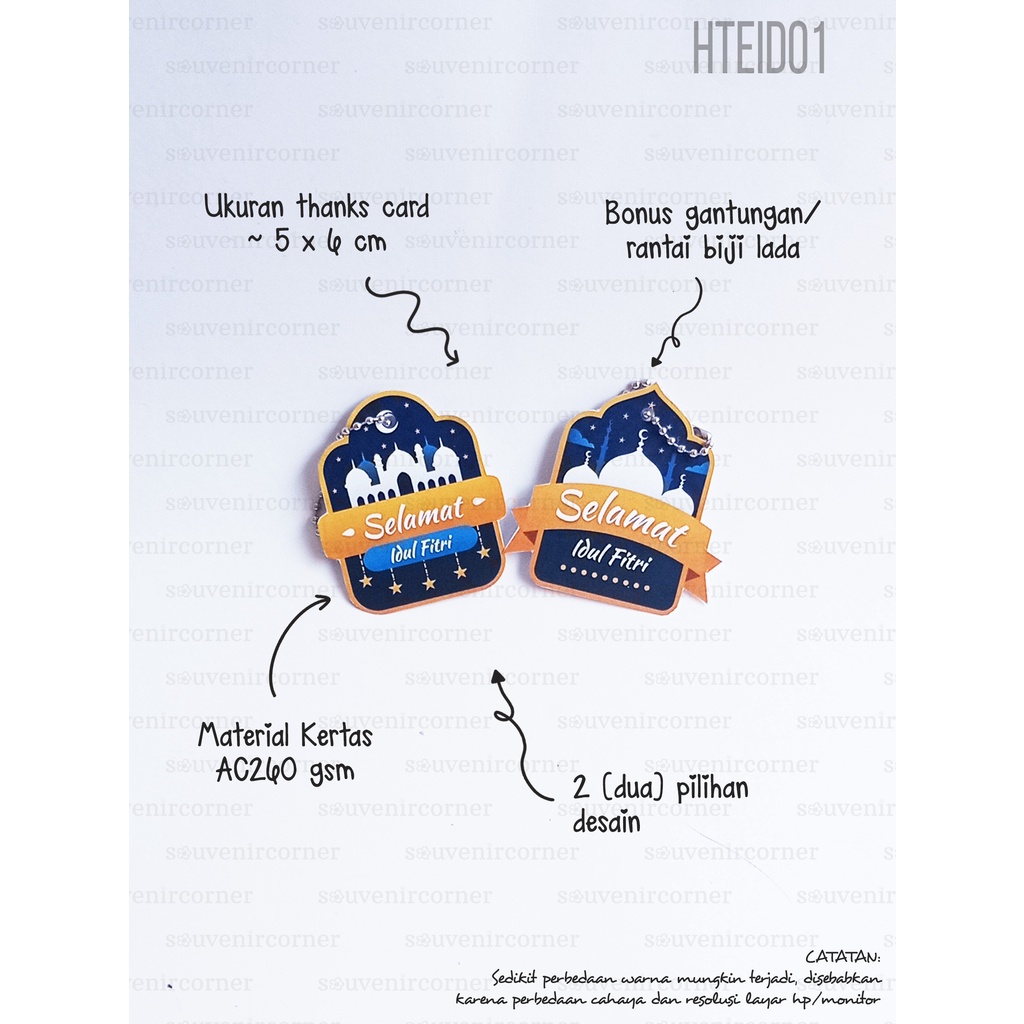 

Hang Tag Lebaran Idul Fitri | Thanks Card Hampers Parcel Lebaran | GOLD SERIES [HTEID01]
