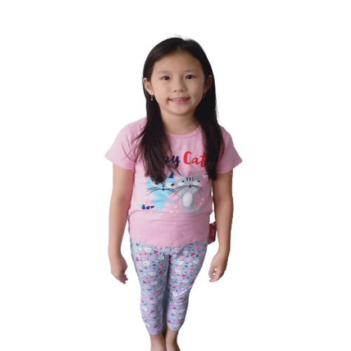 Piyama Setelan Baju Tidur Anak Perempuan Pretty Girl Copy Cat