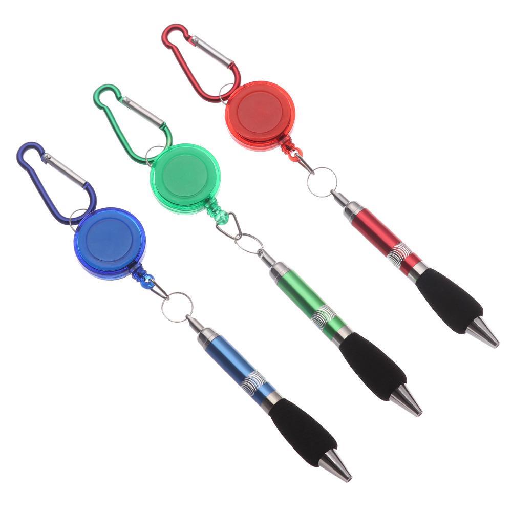 Populer 1pc Warna Acak Ballpoint Signature Hadiah Anti Hilang Kantor Sekolah Dengan Bolpen Cincin