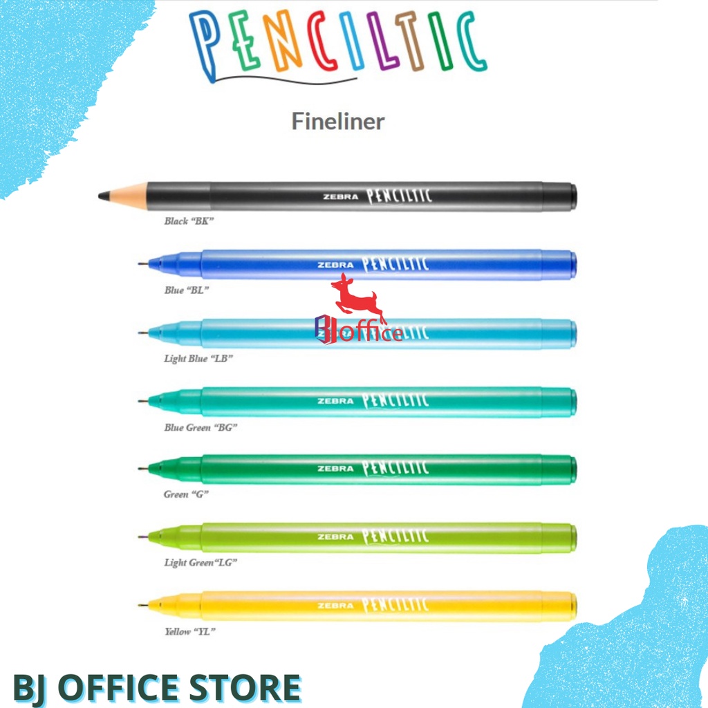 

Pulpen Zebra Penciltic Fineliner 10 Colours 0.4 mm