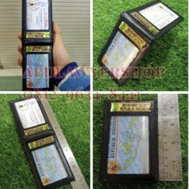 

ID Card Saku Magnet 2 Sisi Kulit Name Tag ID Card Holder Kulit Plus Logo Custom