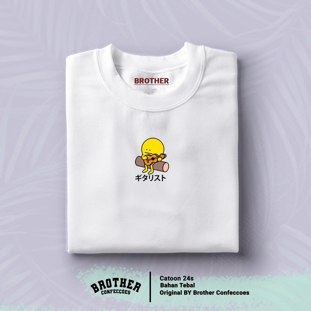 Brother Store Kaos Distro Pria - KAOS COWOK - Kaos Kata Kata - GUITAR JEPANG Premium