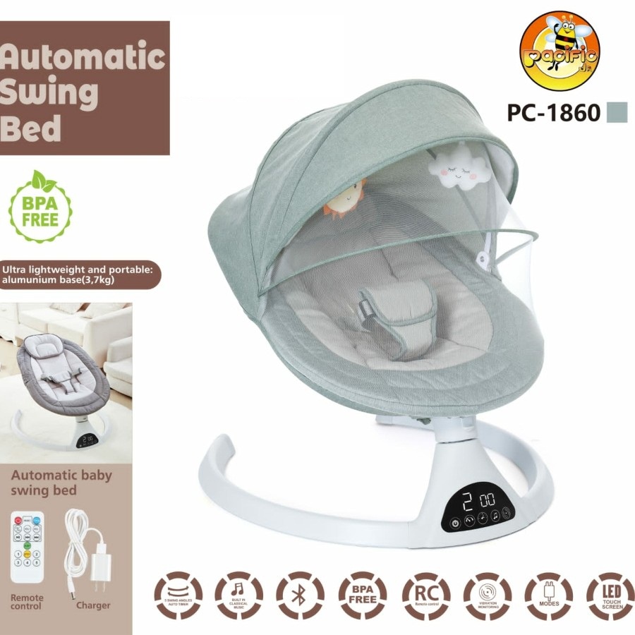 Baby Swing Bed Pacific Pc 1860 Kasur Kursi Ayun Anak Bayi Automatic