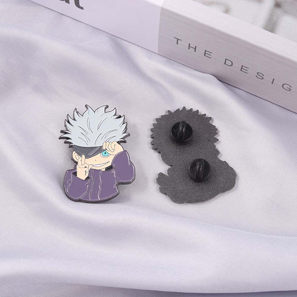 Lanfy Jujutsu Kaisen Bros Karakter Klasik Lucu Conjuration Back to Battle Anime Badge Gojo Satoru Geto Suguru Conjure Back Enamel Pin