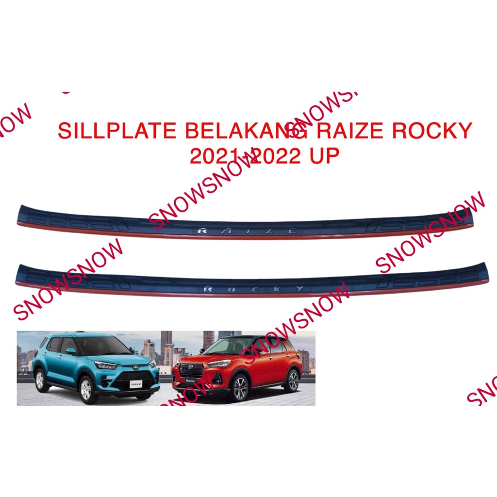 Sillplate Belakang Raize Rocky 2021 2022 UP Sporty Merah