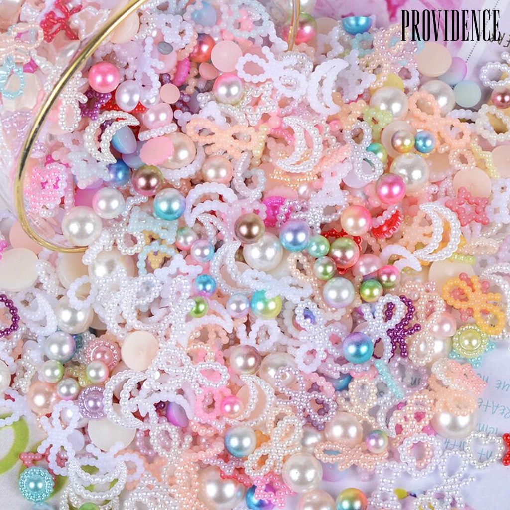 Providence 50g Pita / Hati / Bintang Mutiara Imitasi Untuk Dekorasi Nail Art / Handphone Charms