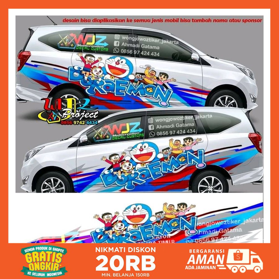 Jual Promo Murah Diskon Stiker Mobil Avanza Xenia Ertiga Jazz Rush Sigra Calya Universal Doraemon 2 Indonesia Shopee Indonesia
