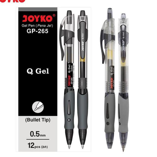 

(BA)★ 1 Pack Isi 12 Pcs Pulpen Gel Joyko GP-265 Q Gel 0.5mm❝Sedang.⭐discon❝⭐