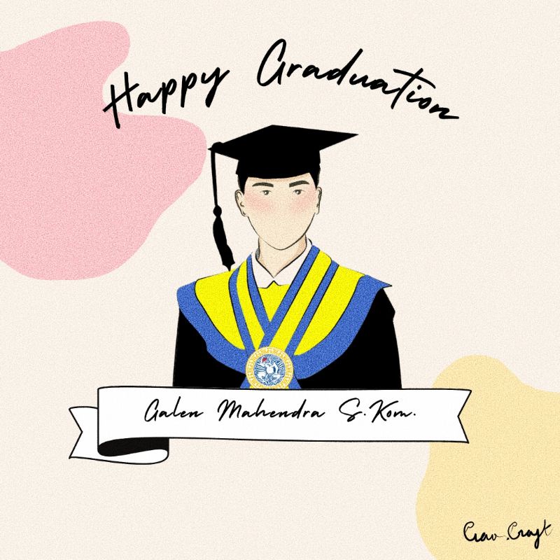 ilustrasi foto wisuda, ilustrasi gambar