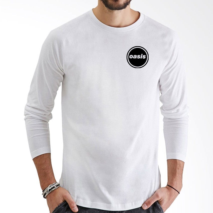 Kaos Band OASIS Circel Little Black Lengan Panjang