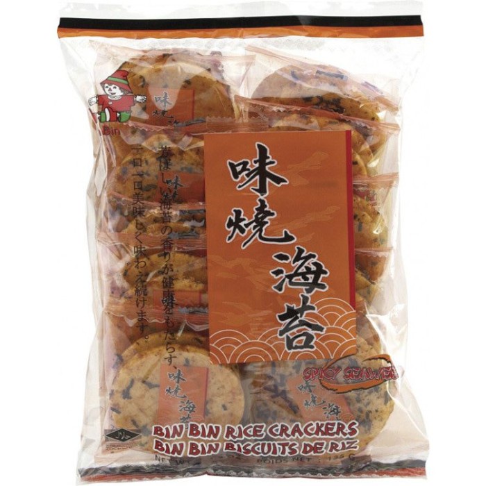 

Bin Bin Rice Crackers Spicy Seawed 135Gr