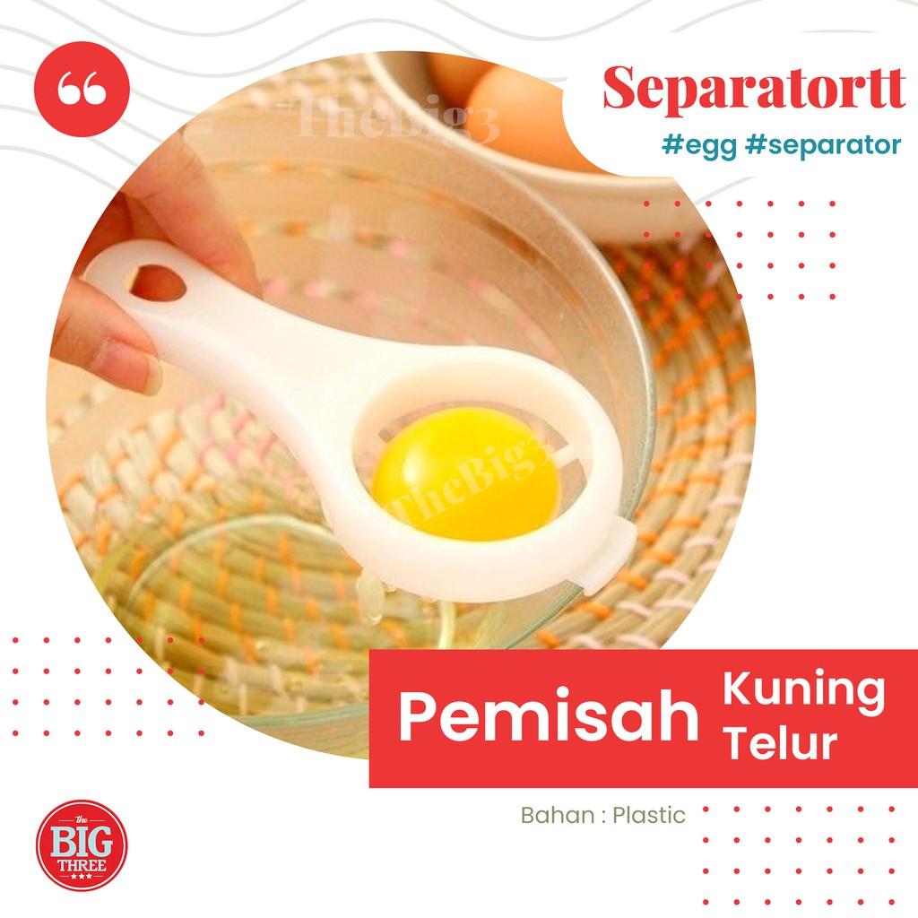 Alat pemisah putih kuning telur / egg separator sederhana warna putih