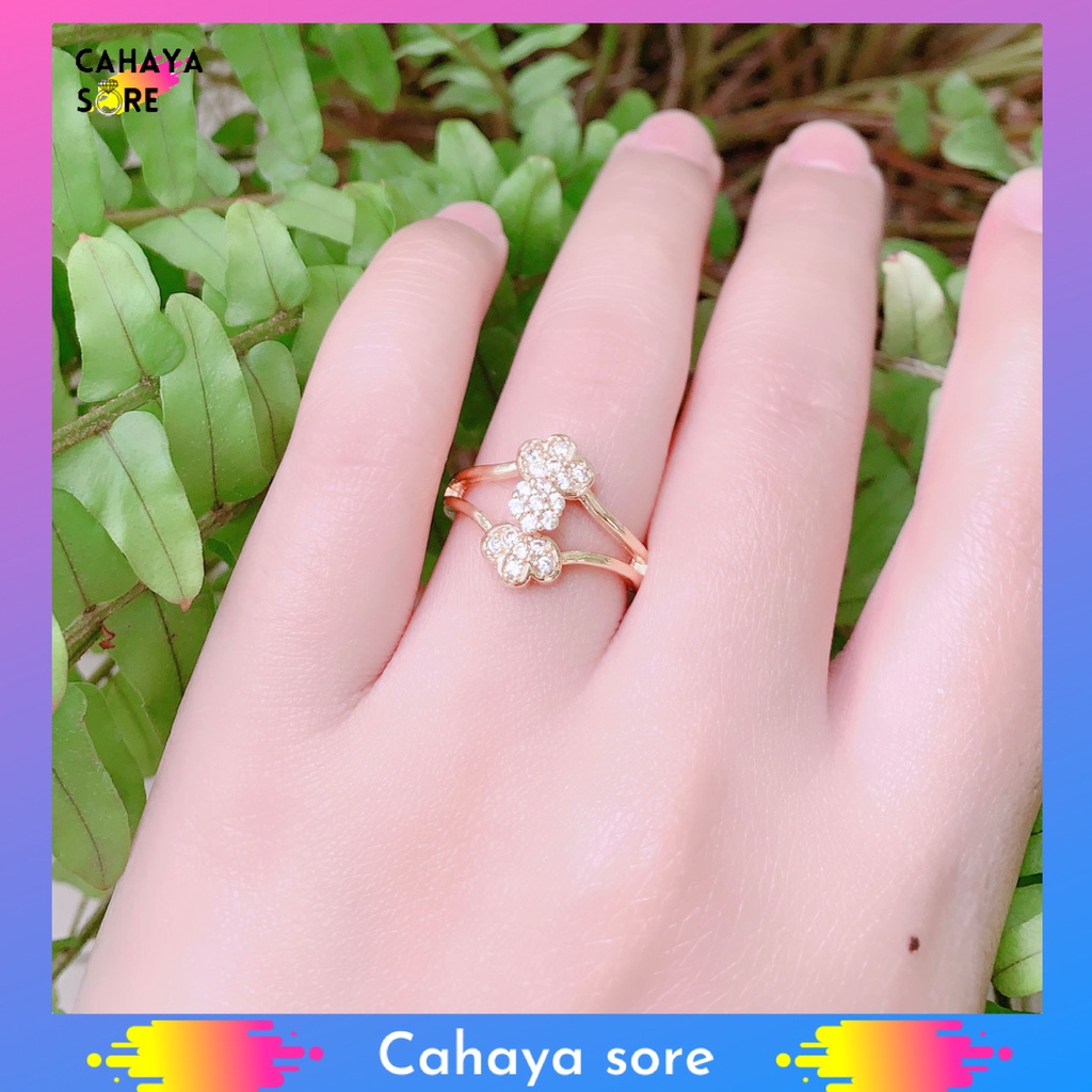 Cincin Xuping Gold Cincin Dewasa Model Permata Satu CD06