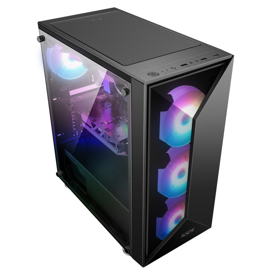 CASING ALSEYE E- SPACE BLACK ITX / ATX