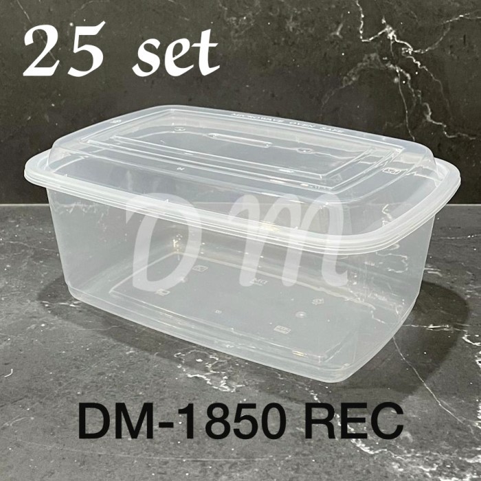 THINWALL DM PANJANG 1850 ML REC - FOOD CONTAINER - ISI 25 PCS