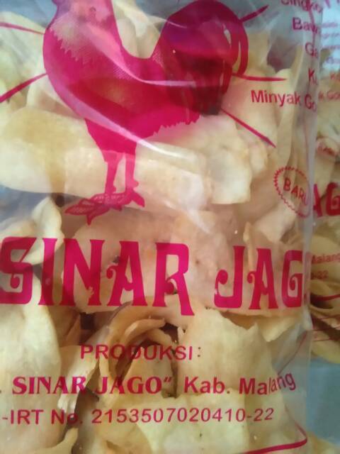 Keripik singkong sinar jago 500 g