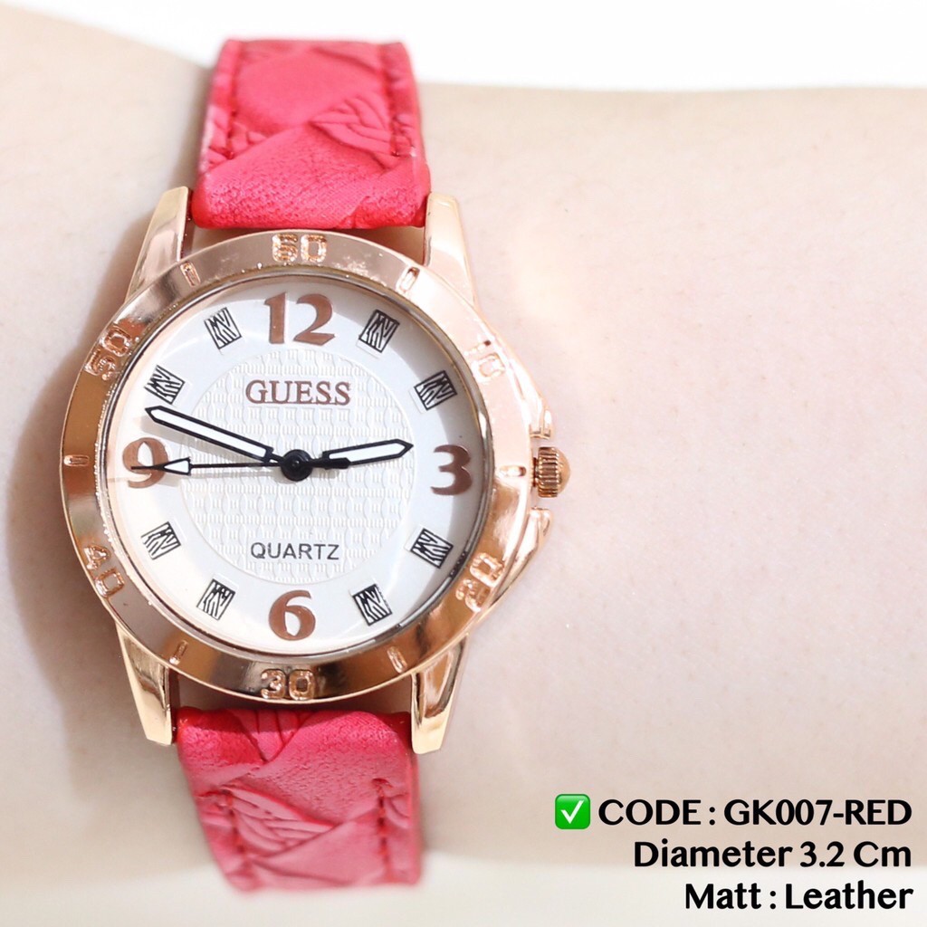 Jam tangan korea wanita COLLECTION PREMIUM tali kulit grosir murah GK007