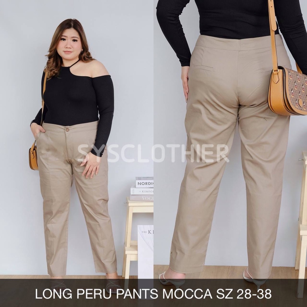 CELANA PANJANG WANITA LONG PERU PANTS MOCCA